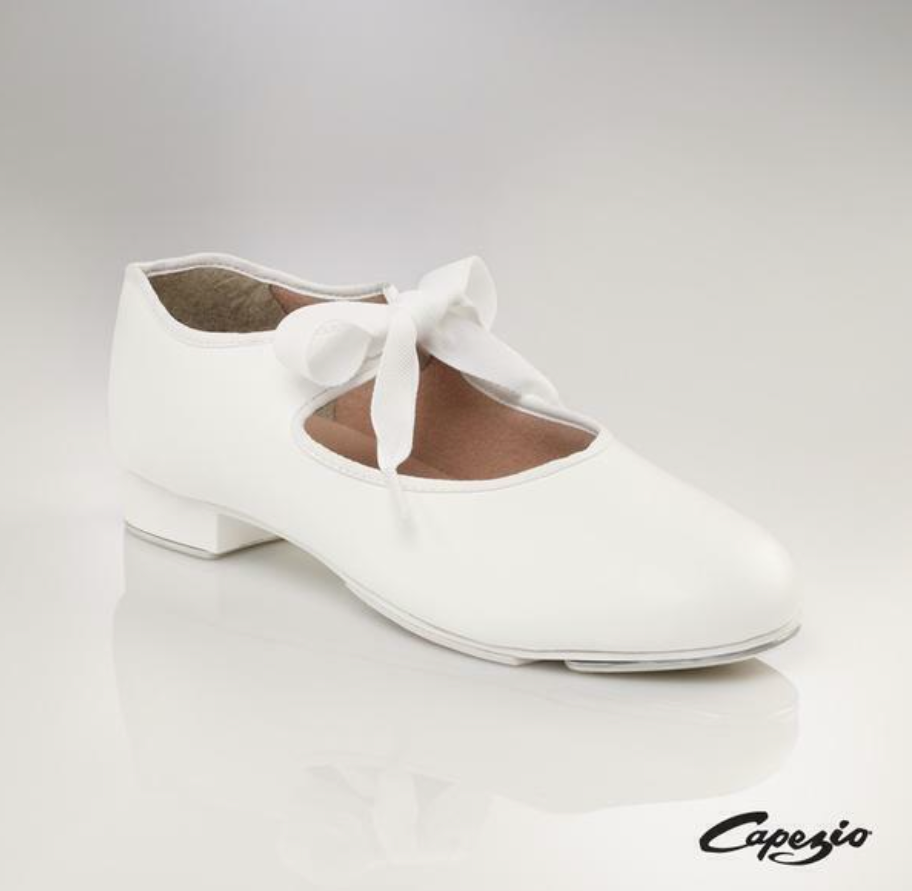 Capezio Junior Tyette Tap Shows White CZ925B